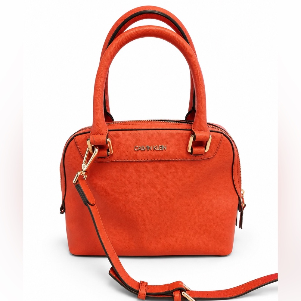NWOT! Calvin Klein Saffiano Satchel Crossbody Handbag